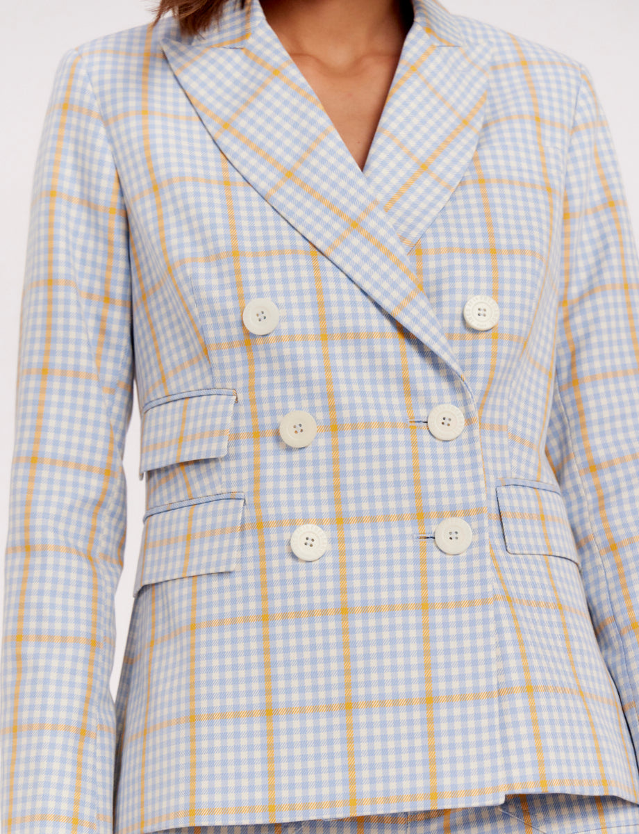 25qty RELIQUAT 120€ 14,3%  / Blazer boutonné Maurice - Blue Orange