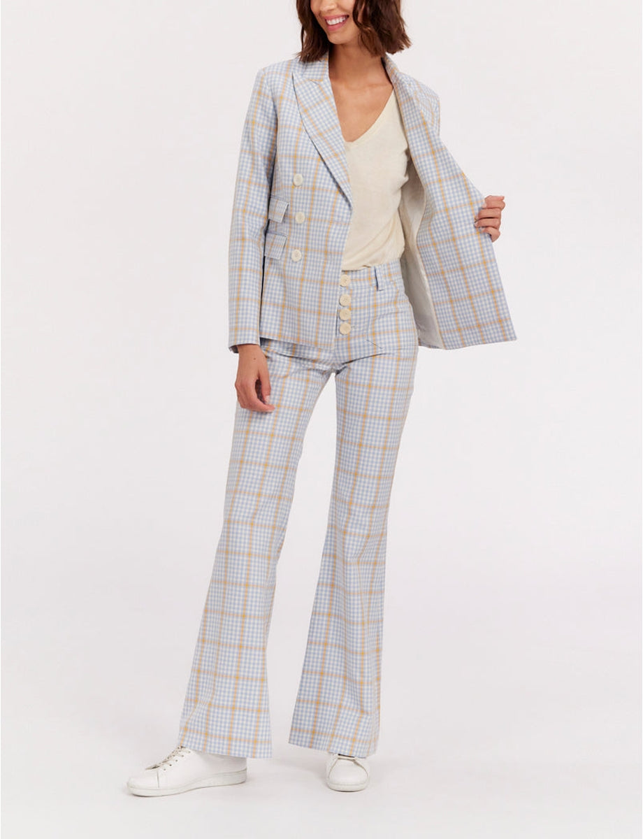 25qty RELIQUAT 120€ 14,3%  / Blazer boutonné Maurice - Blue Orange