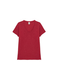 9qty RELIQUAT 20€ 5%  / T-shirt col V Katalina - Raspberry