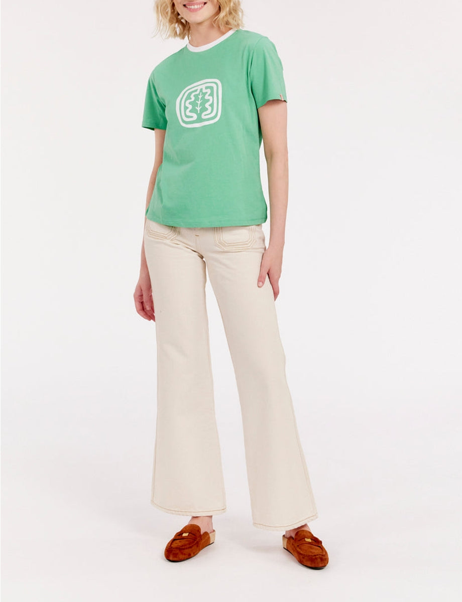 8qty RELIQUAT 20€ 7,7%  / T-shirt Oscar bicolore - Green