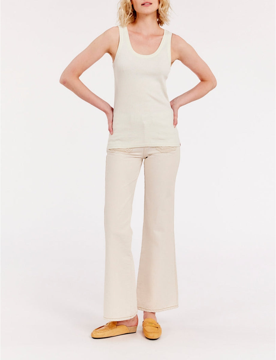 1qty RELIQUAT 20€ 60%  / Débardeur moulant Amélie - Ivory
