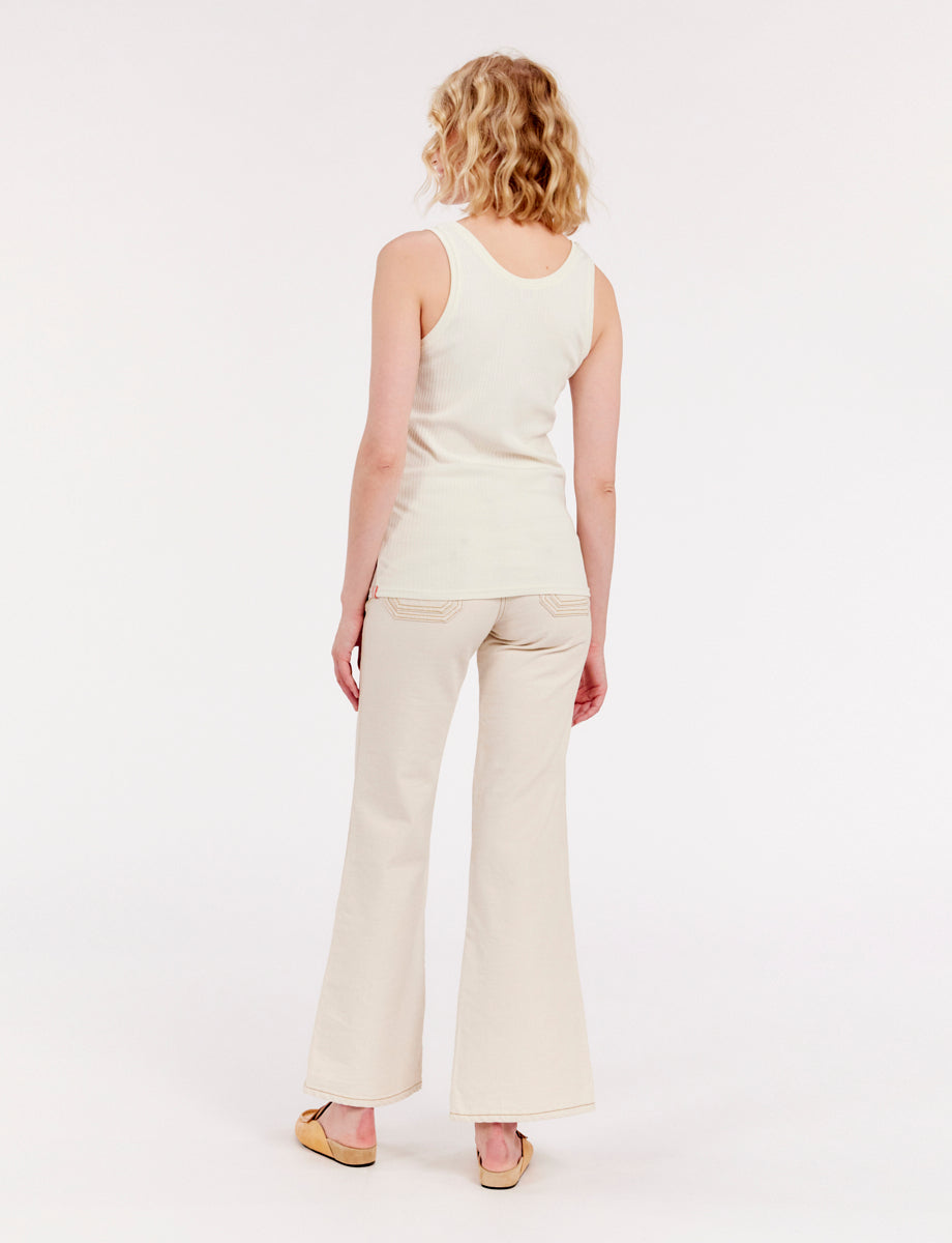 1qty RELIQUAT 20€ 60%  / Débardeur moulant Amélie - Ivory