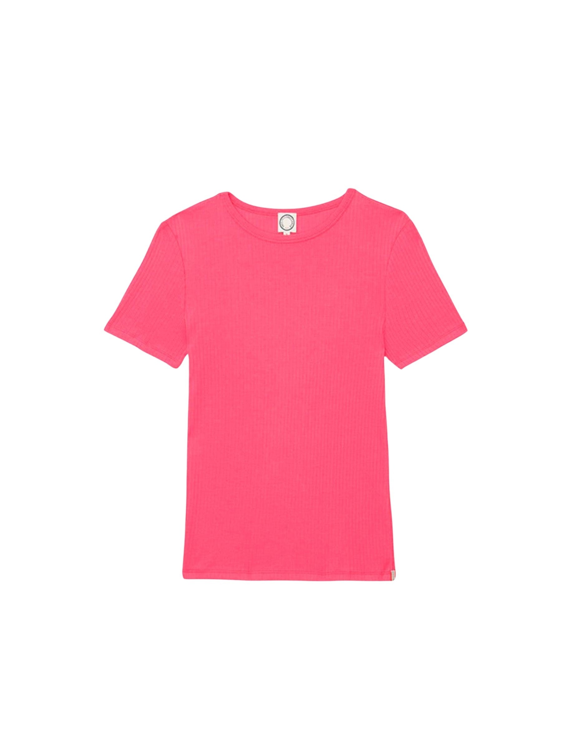 9qty RELIQUAT 20€ 0%  / T-shirt côtéle col rond Ella - Pink