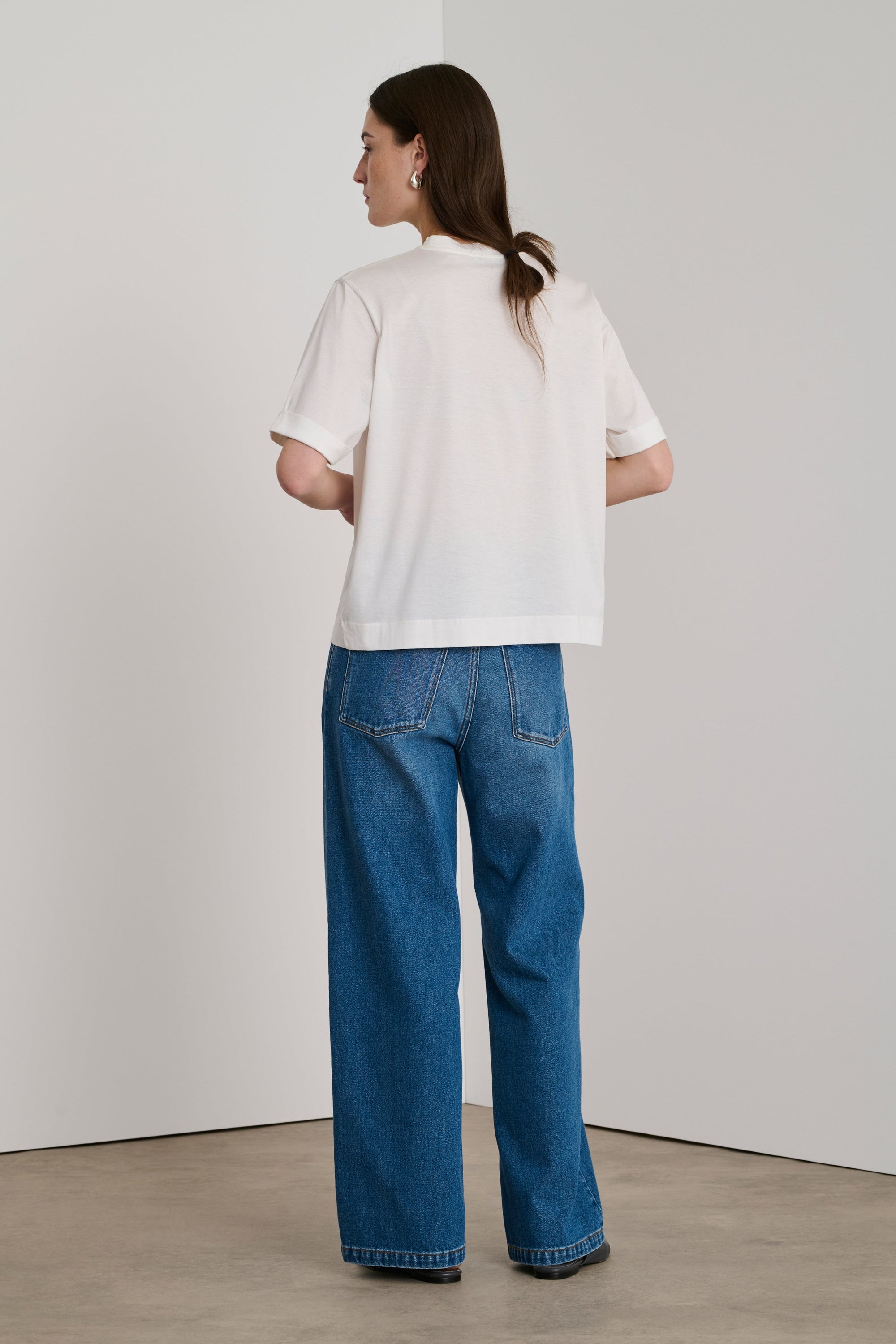 BLANC TSHIRT MANCHES COURTES AMA