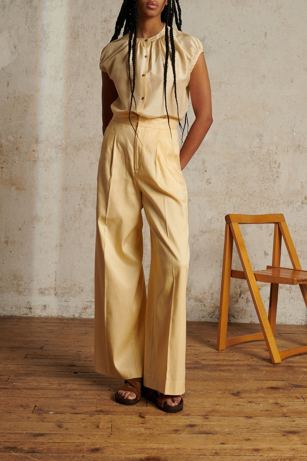 BEIGE ROSE PANTALON PEGASE
