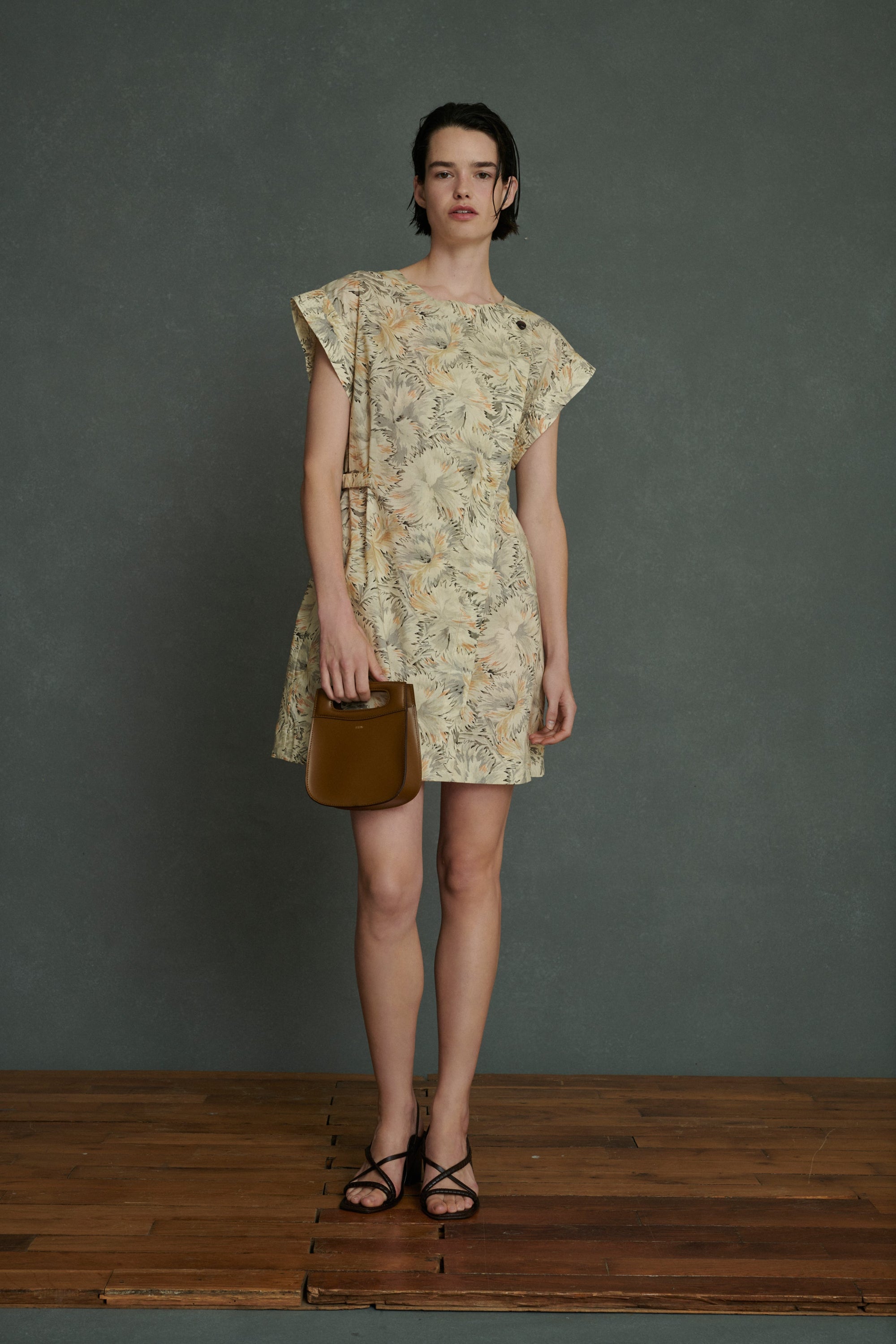 BEIGE/GRIS ROBE CHAINE & TRAME ALBA