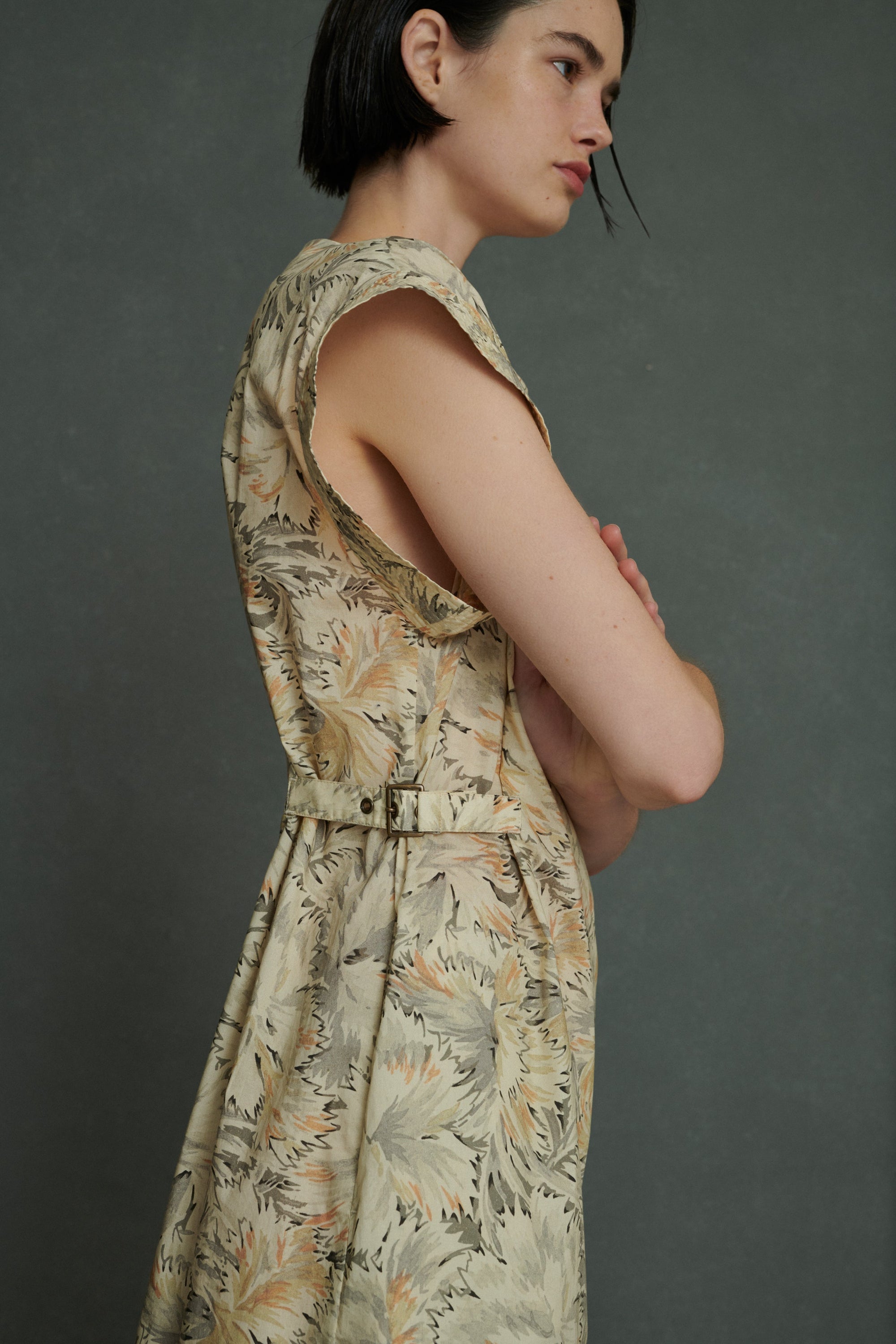 BEIGE/GRIS ROBE CHAINE & TRAME ALBA