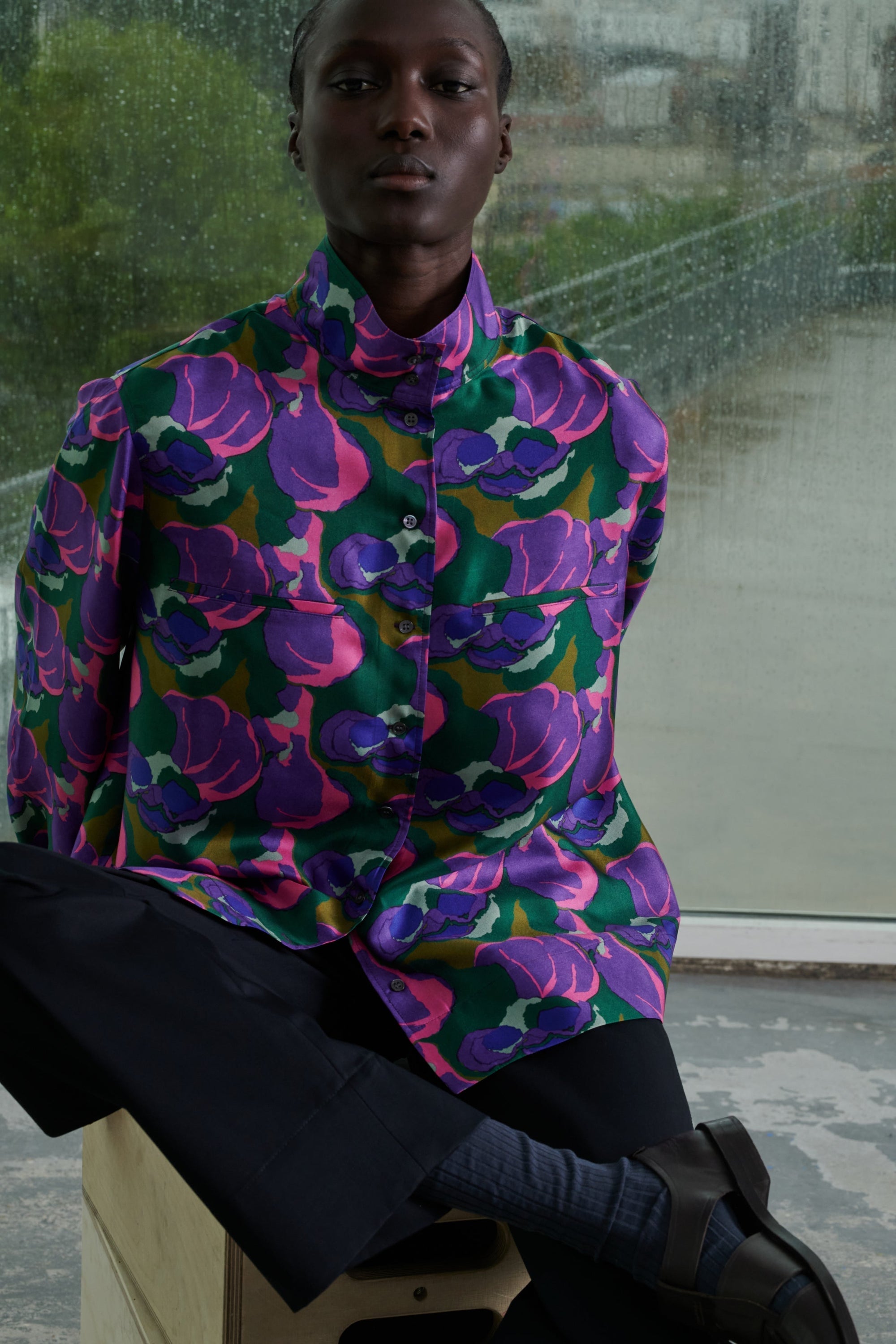 MULTICO ROSE BLOUSE VIOLON