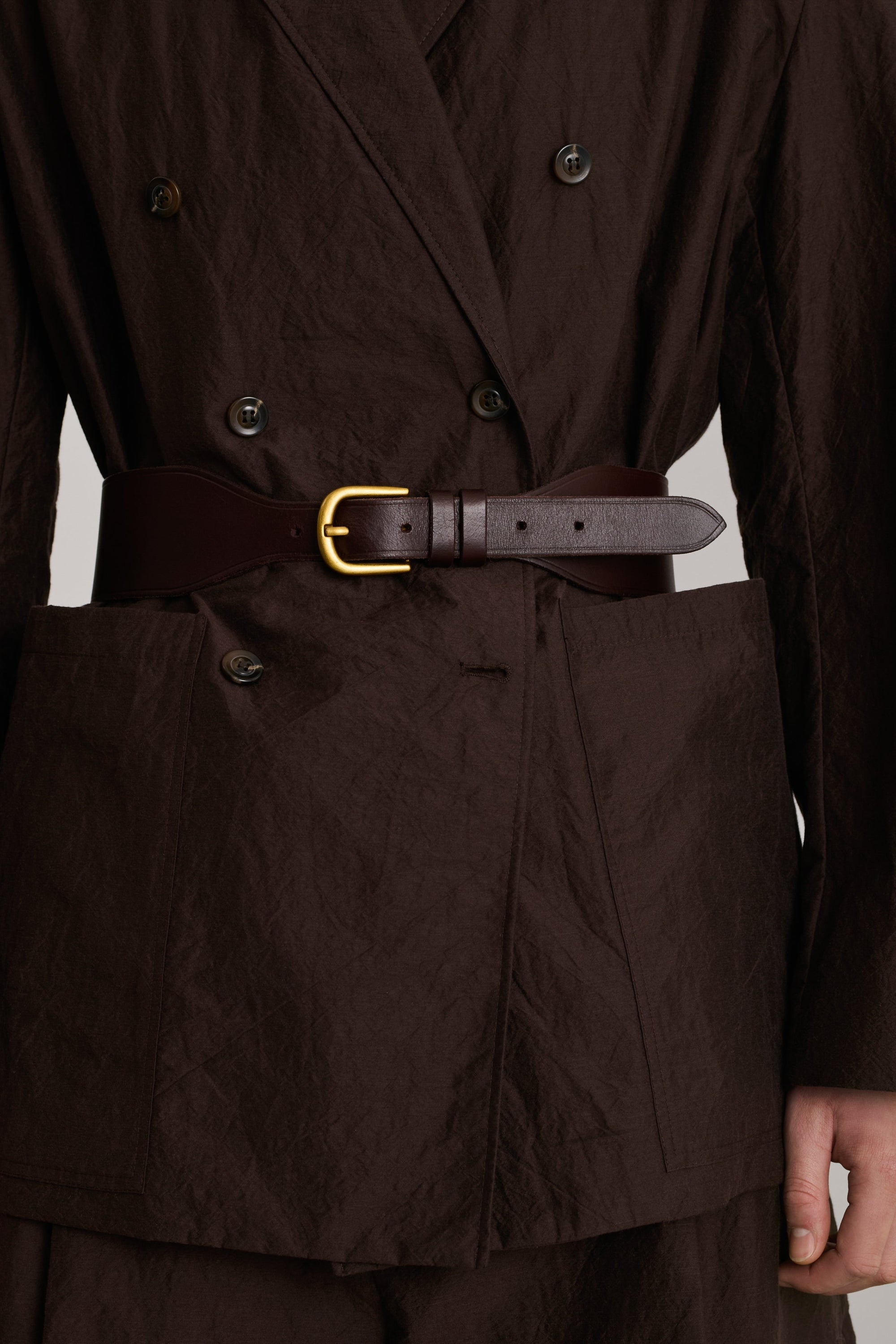 MARRON FONCE CEINTURE CUIR DAIN