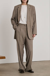 Dune button-down cotton blazer - Grey & Beige