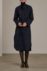 NAVY ROBE CHAINE & TRAME AKIKO