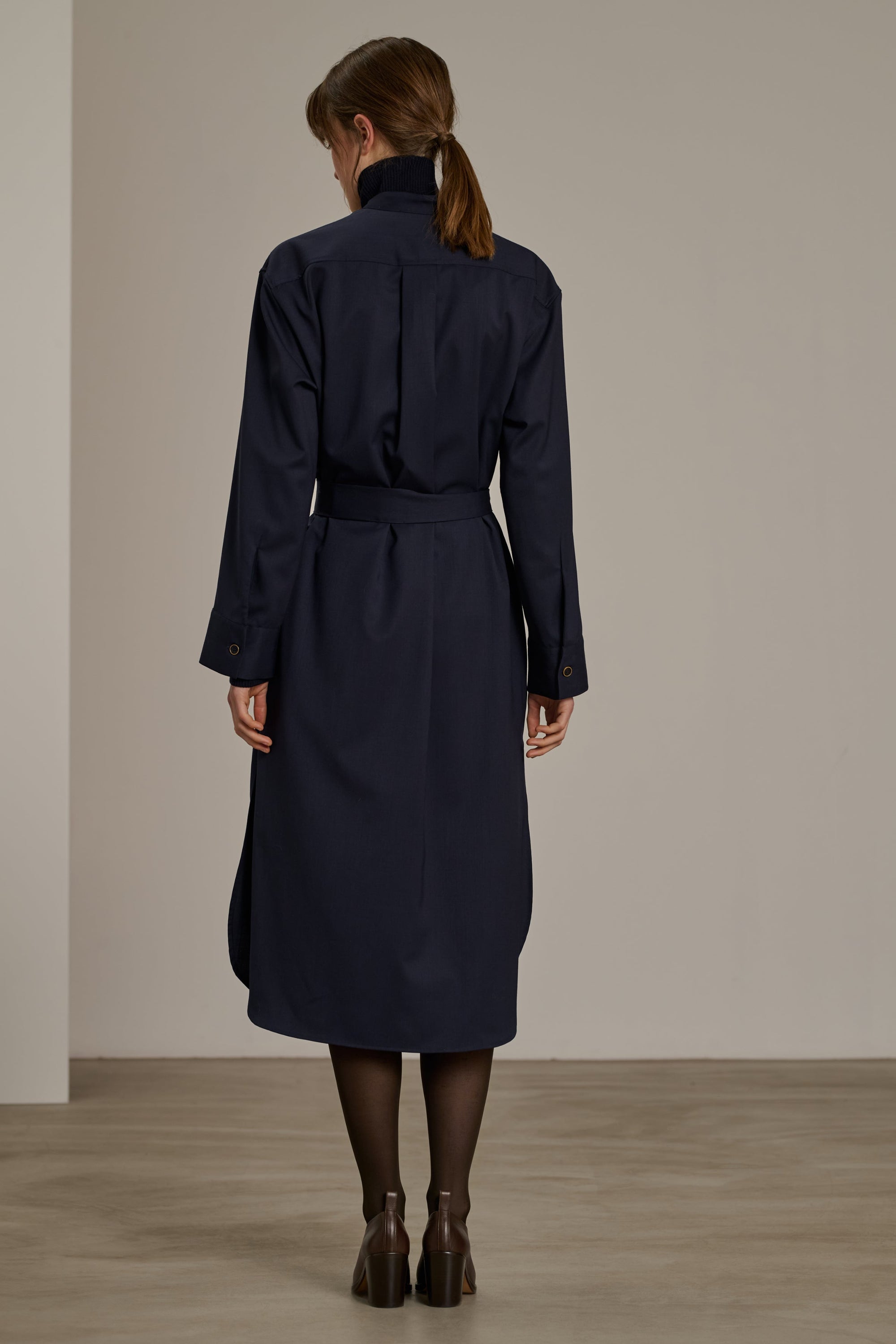 NAVY ROBE CHAINE & TRAME AKIKO