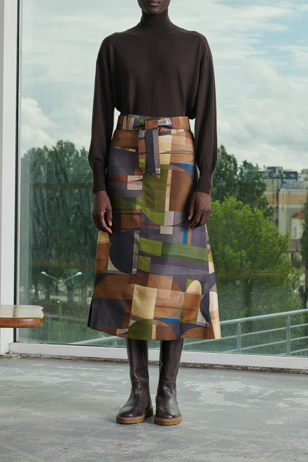VERT/MARRON JUPE VERSAILLES