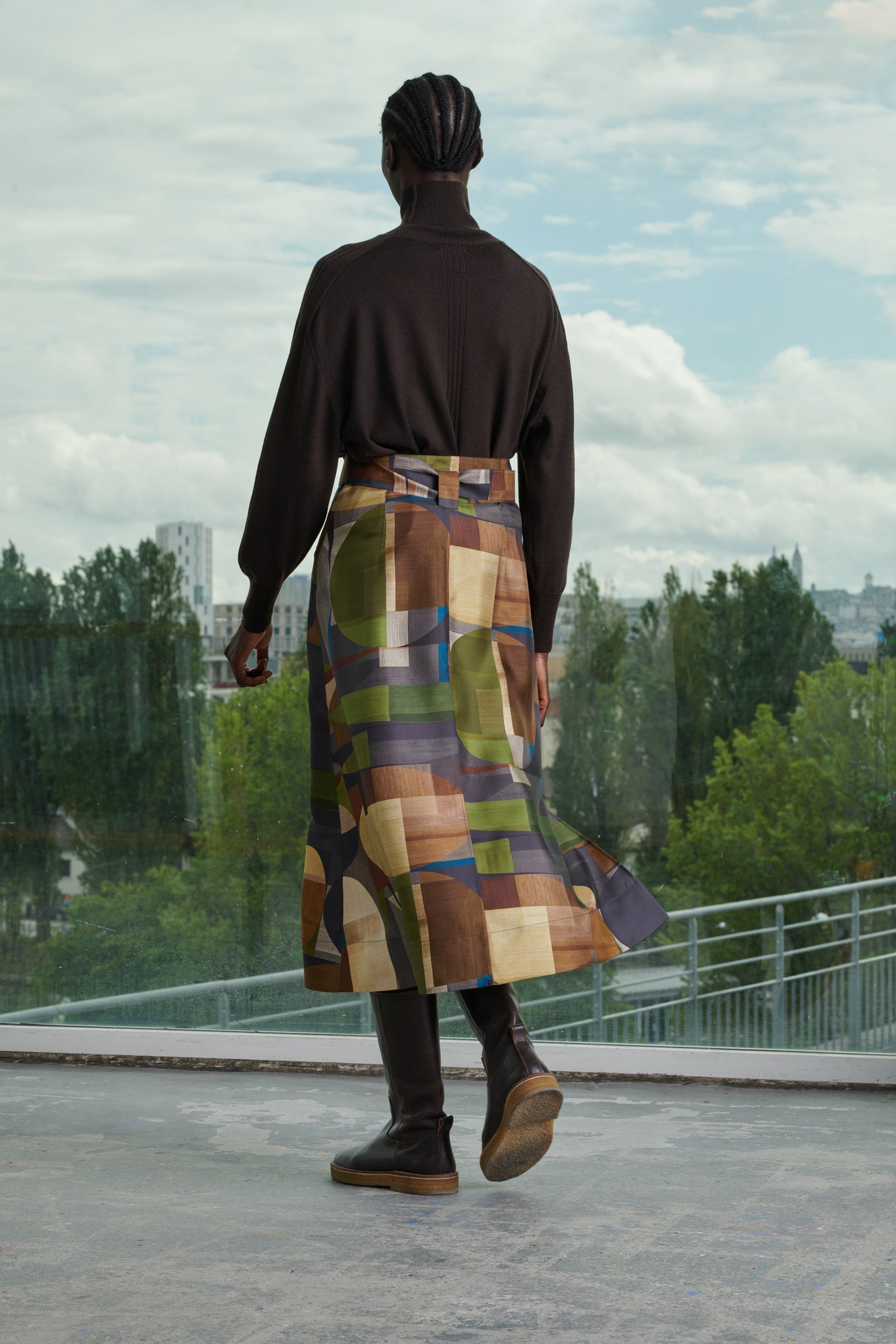 VERT/MARRON JUPE VERSAILLES