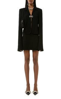 Bow jacket with rhinestone embellishments - Black