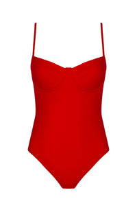 Anais one-piece swimming costume - Scarlet