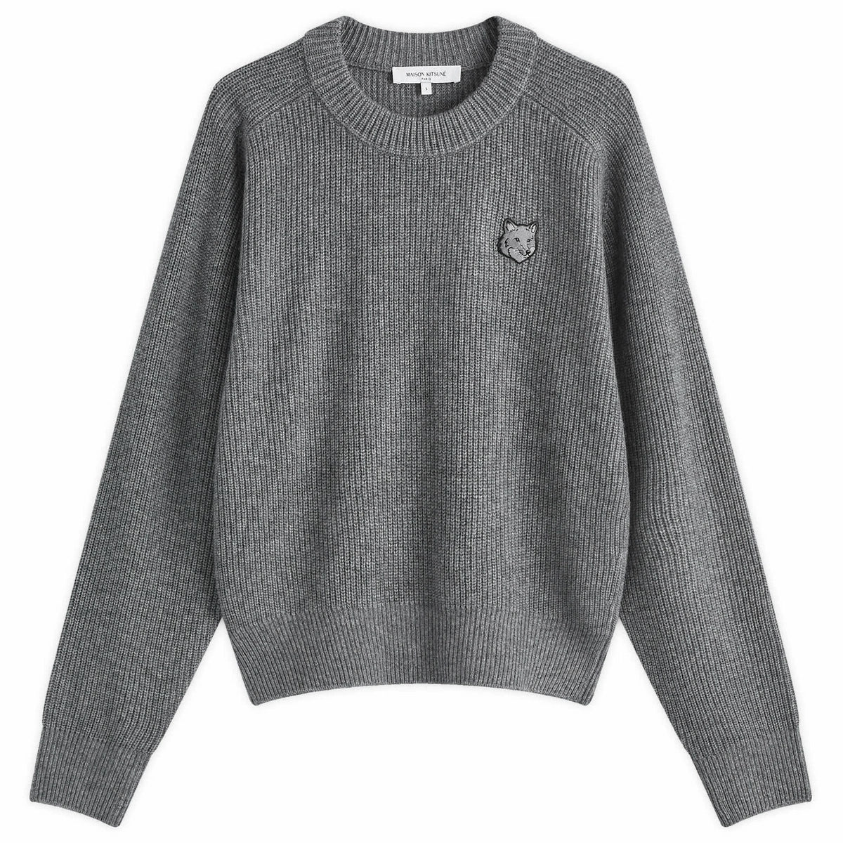 Pull Fox Head en laine - Medium Grey