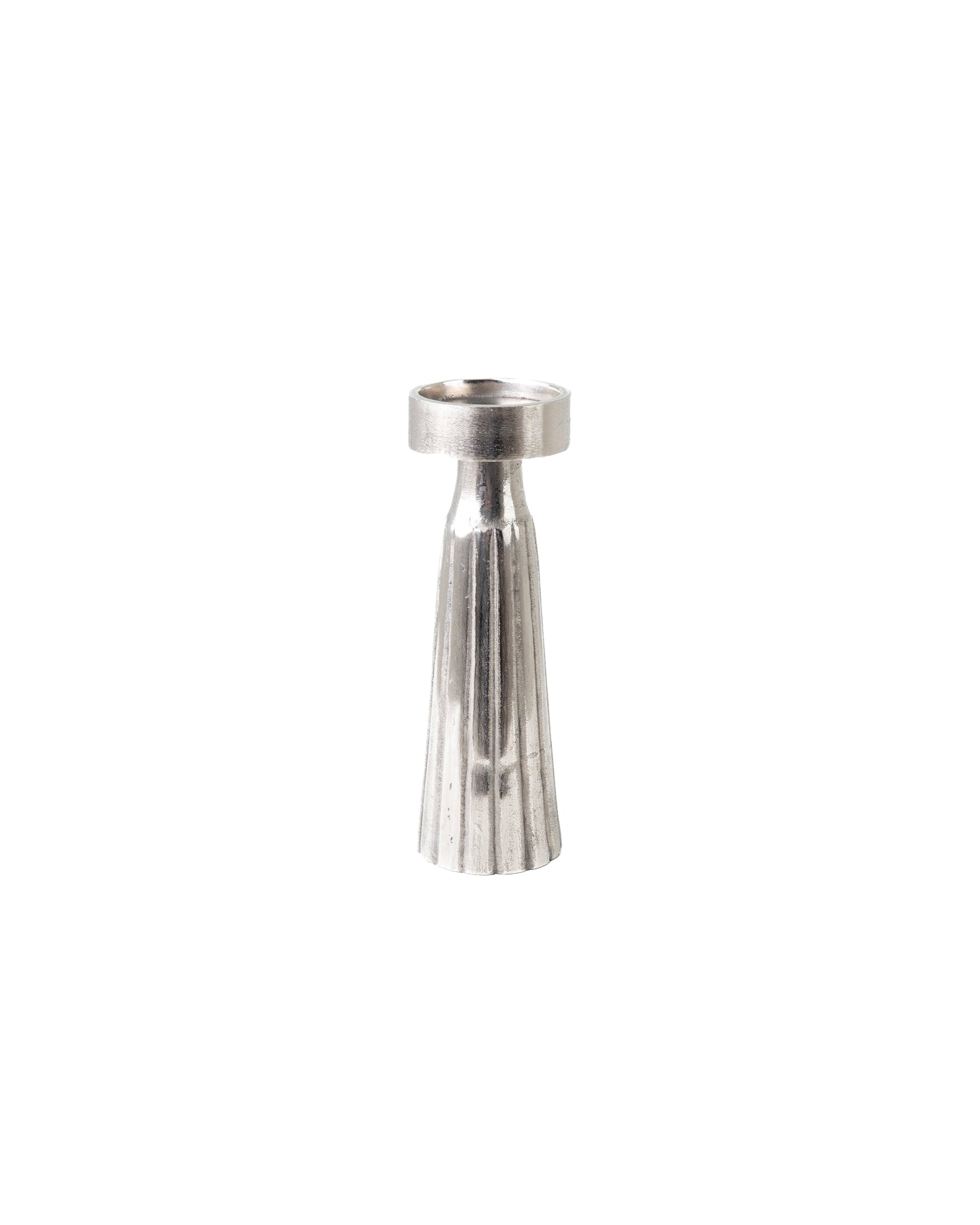 Bougeoir Minos L en métal - Silver