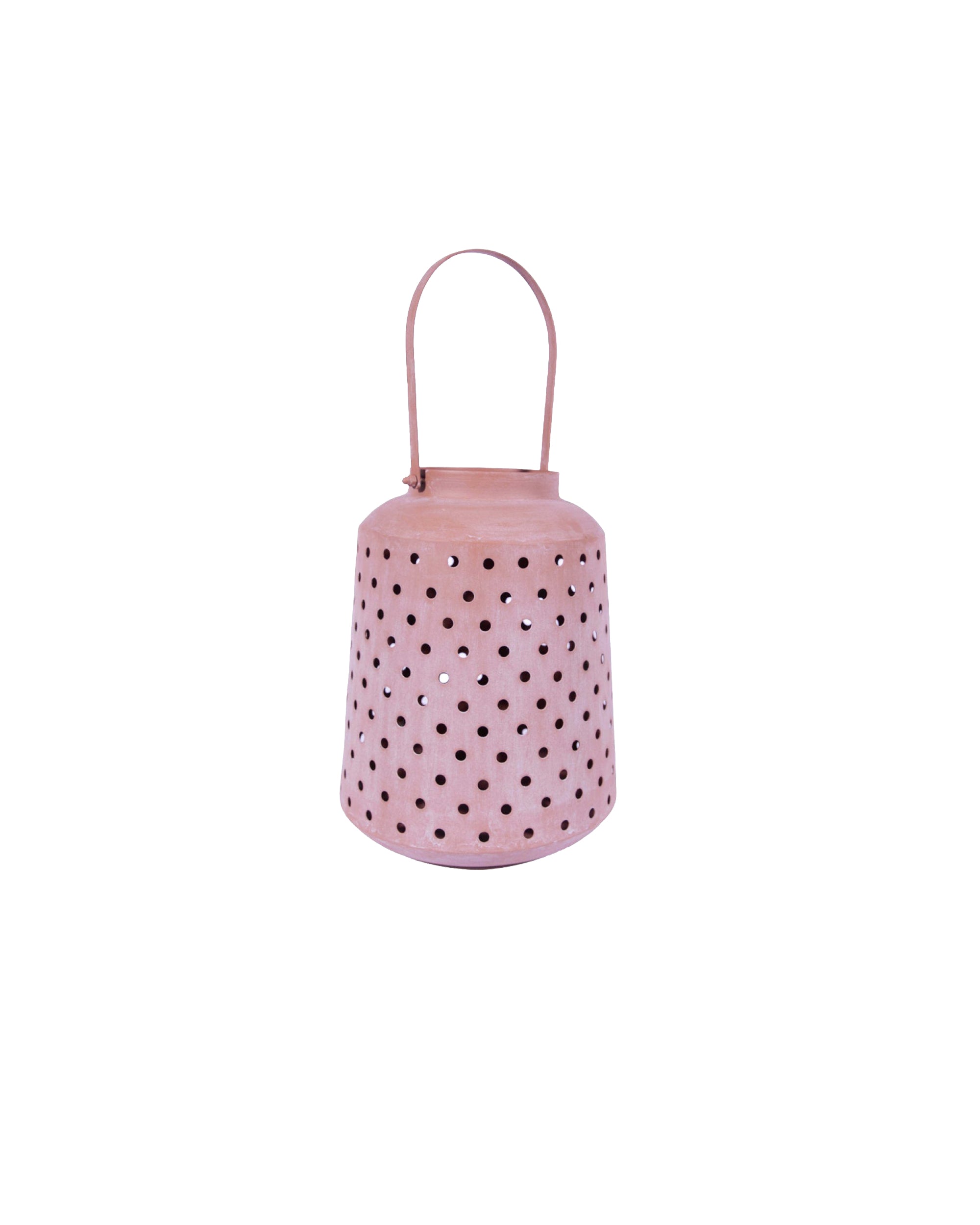 Photophore Hampton L en fer - Pink