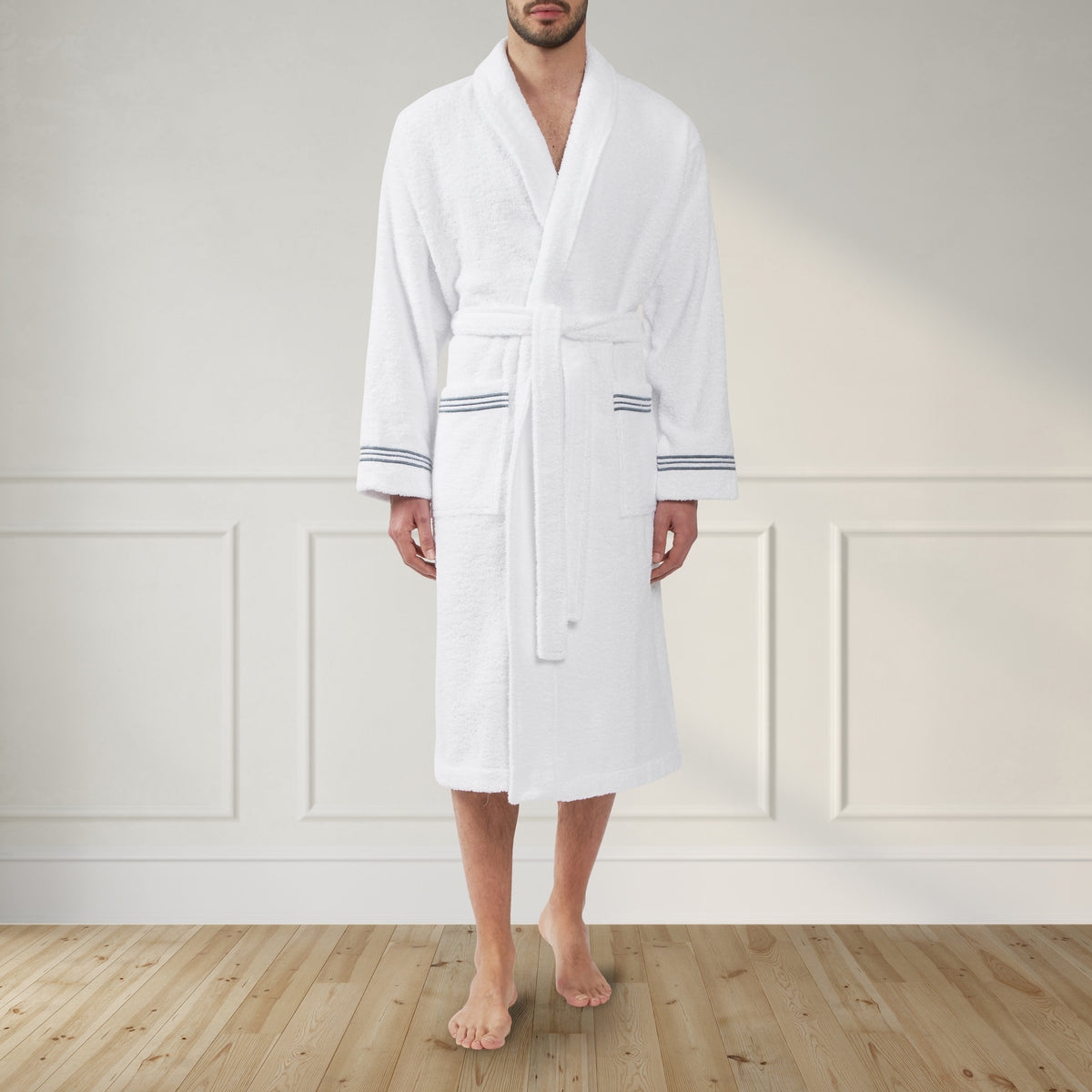 TRIPLO BATHROBE / PEIGNOIR À COL CHÂLE