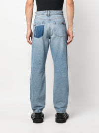 Straight-leg denim trousers - Blue