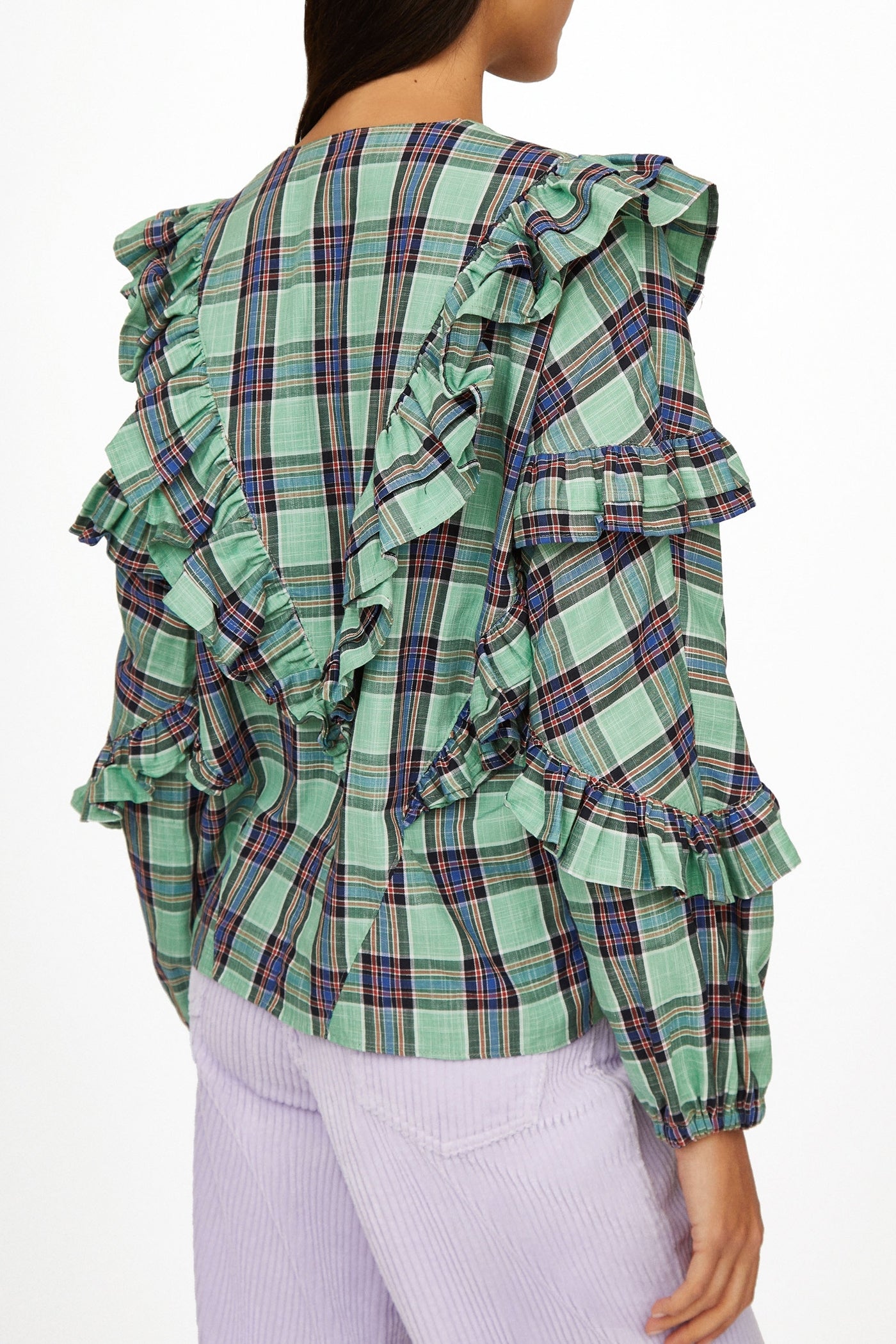 Blouse Milk à carreaux - Aqua