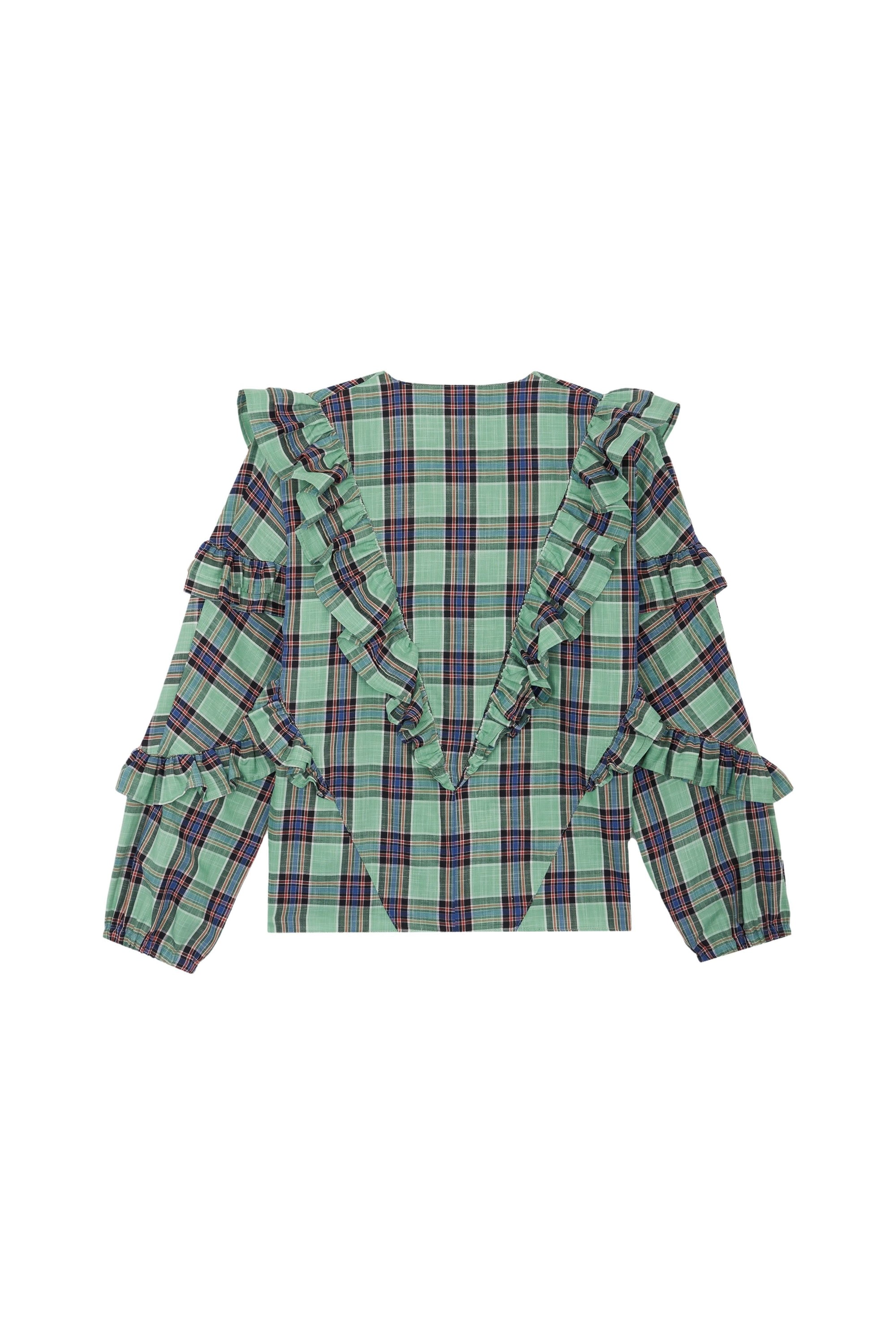 Blouse Milk à carreaux - Aqua