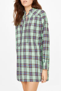 Robe courte Odd à carreaux - Aqua
