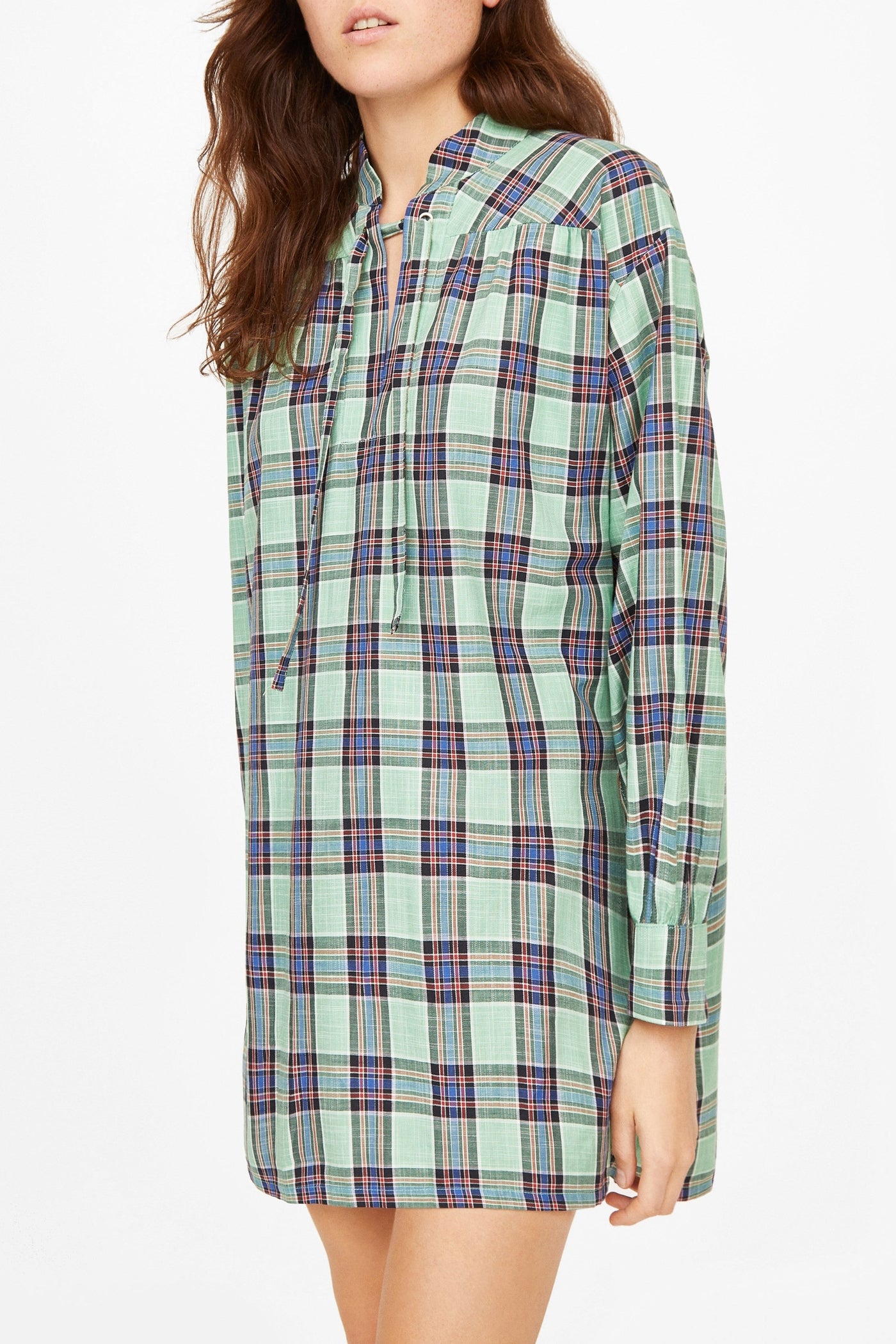 Robe courte Odd à carreaux - Aqua