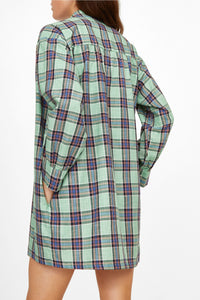 Robe courte Odd à carreaux - Aqua