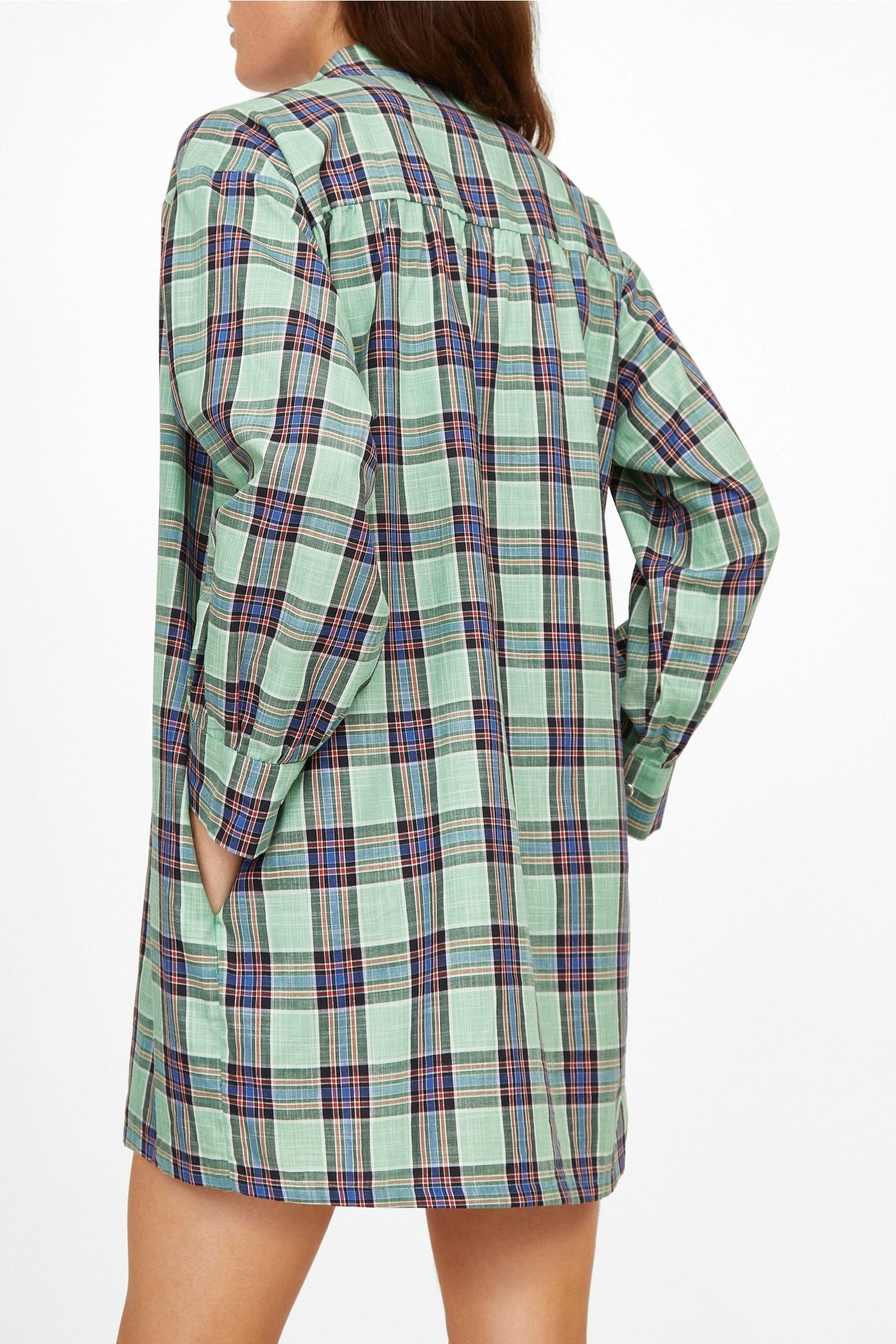 Robe courte Odd à carreaux - Aqua
