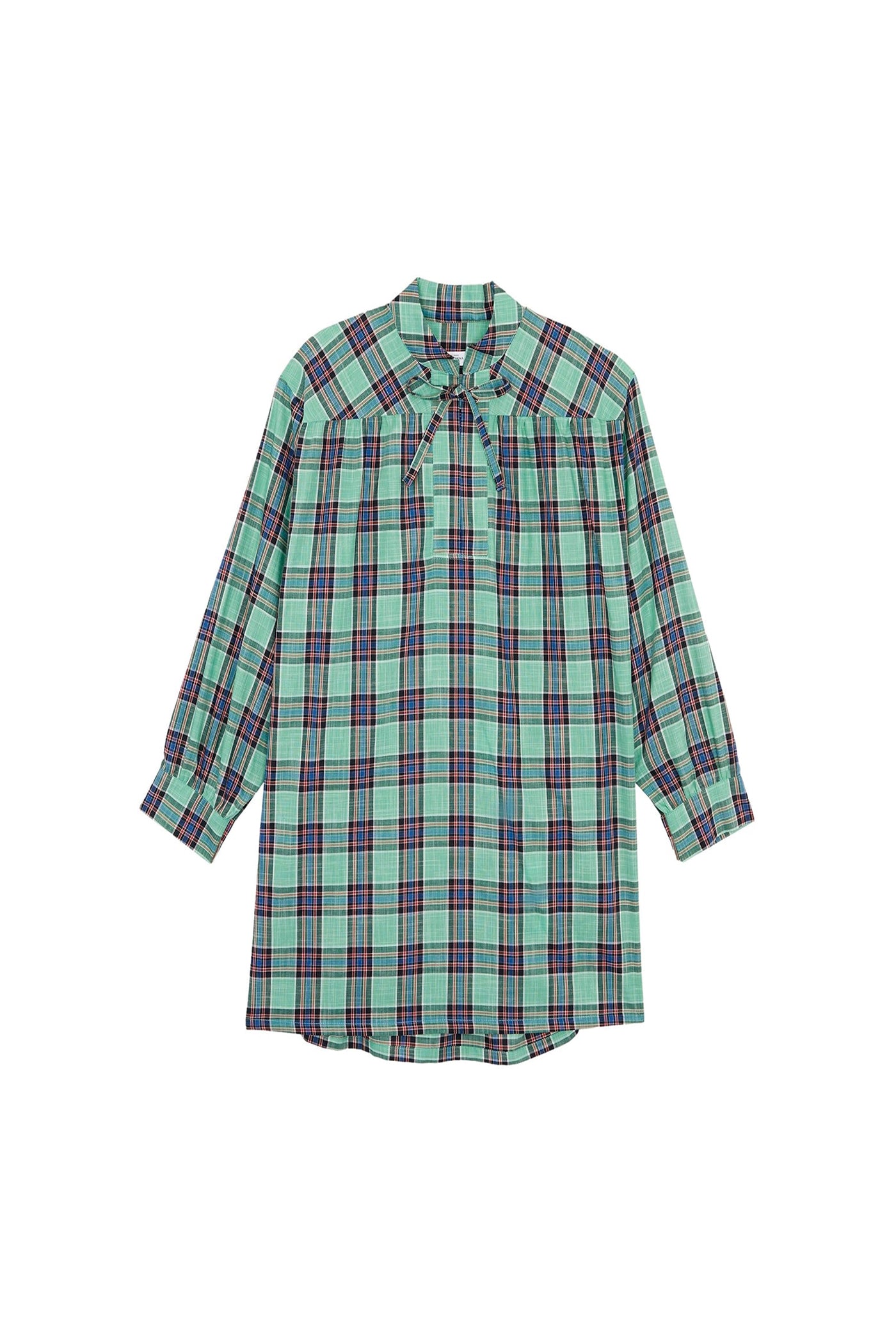 Robe courte Odd à carreaux - Aqua