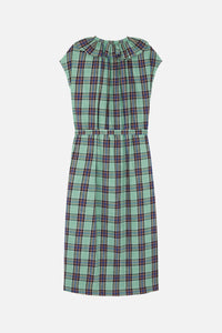 Robe midi Rio à carreaux - Aqua