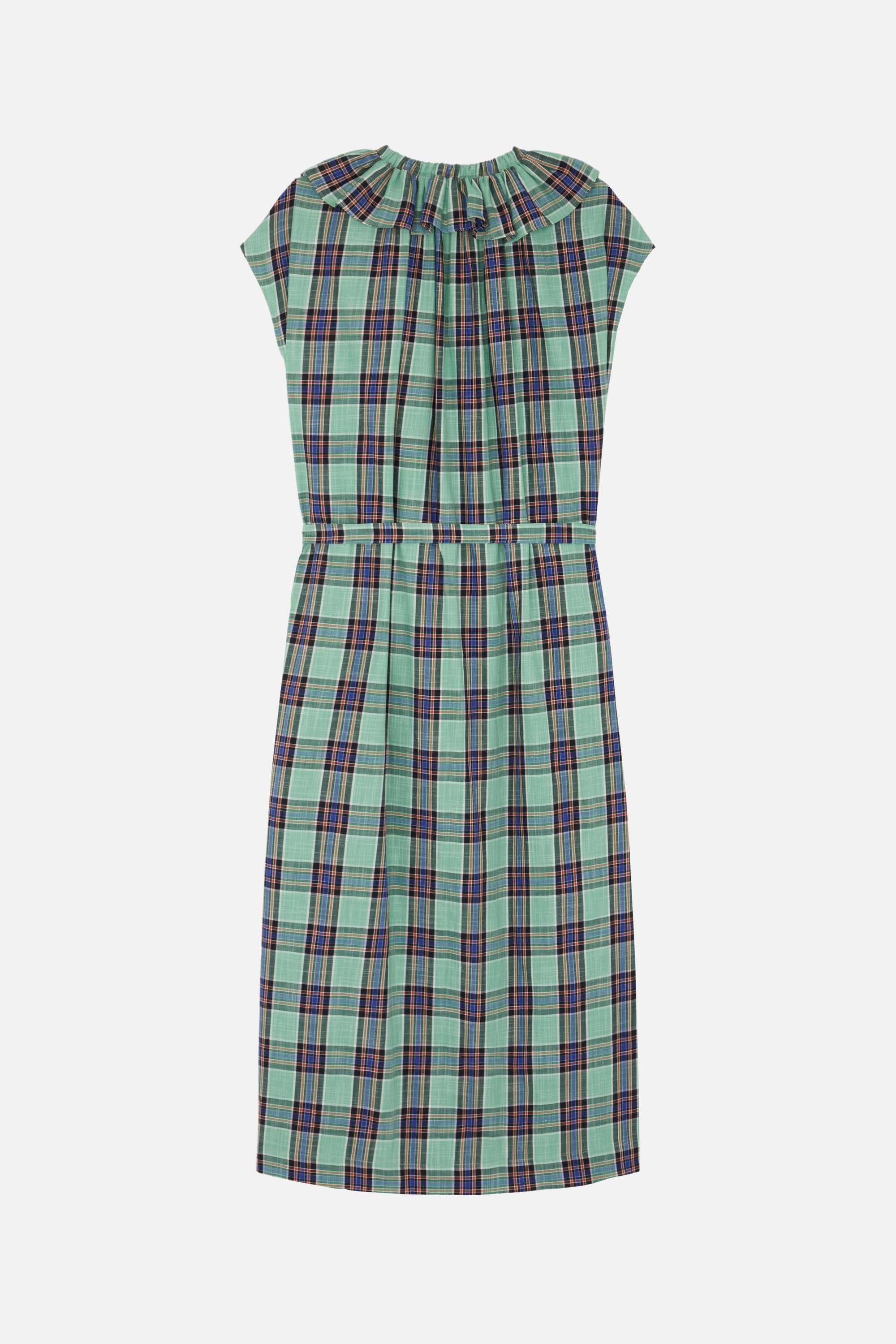 Robe midi Rio à carreaux - Aqua