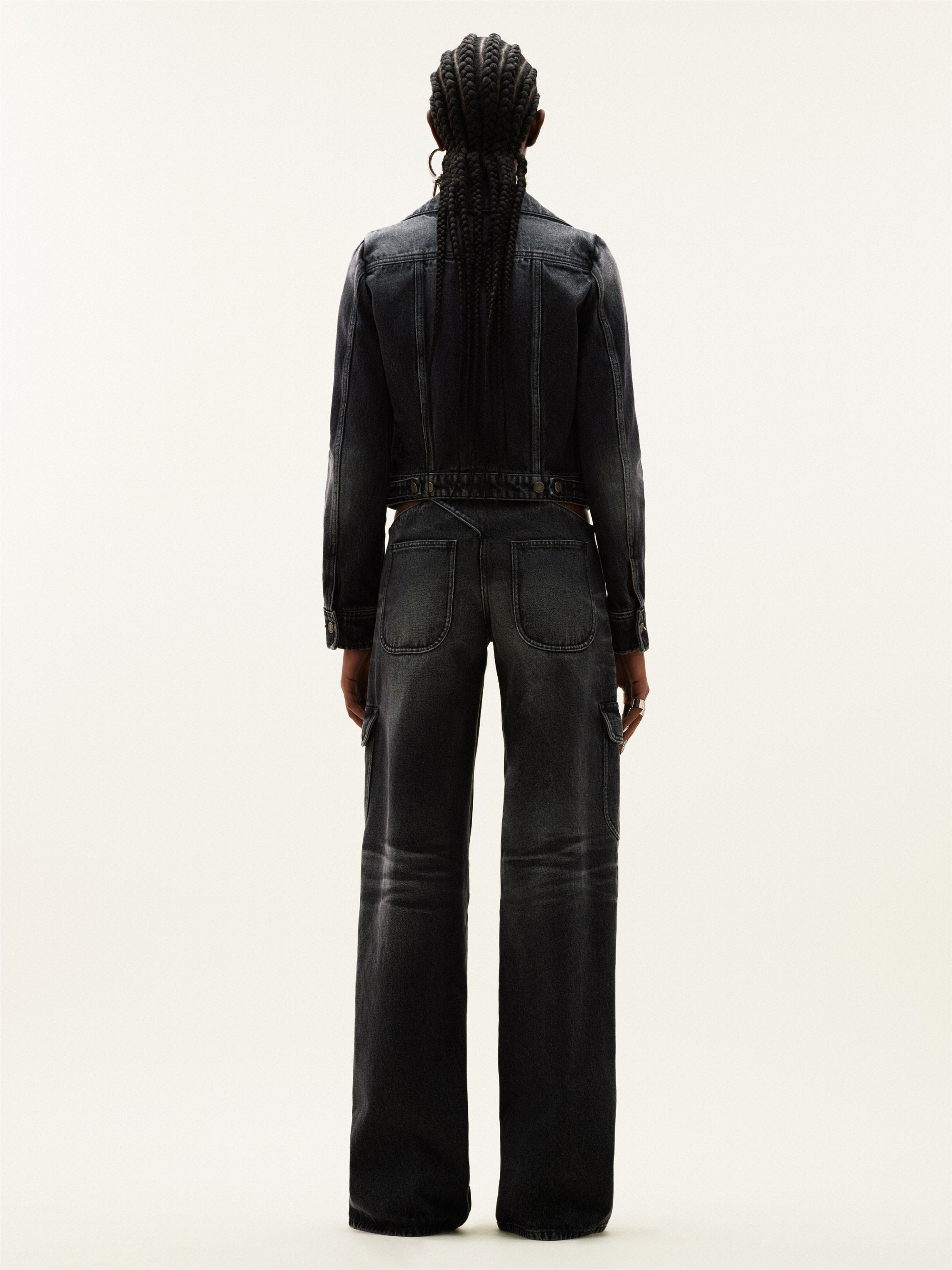 CIRCLE BLACK DENIM JACKET