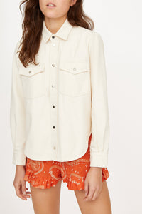 Wilson denim overshirt - Milk