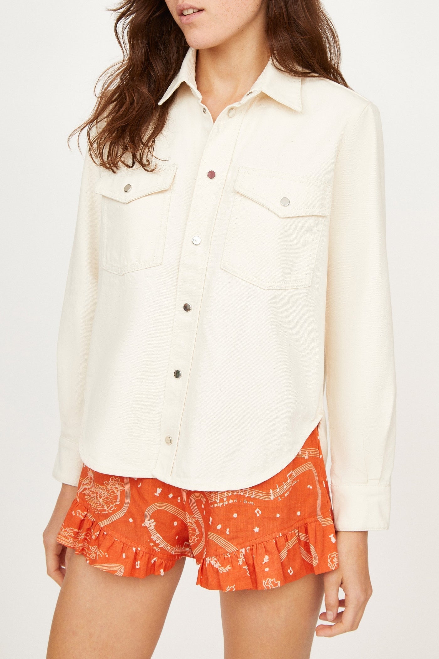 Wilson denim overshirt - Milk