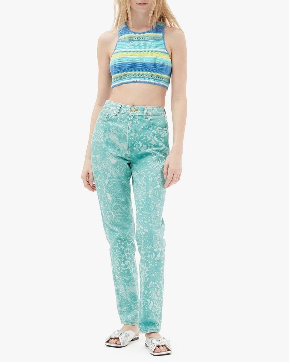 Pantalon Swigy à imprimé dentelle - Canton