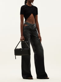 Pantalon baggy Criss Cross - Stonewashed Grey