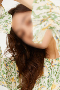 Blouse Ava à motif papillon - Lait
