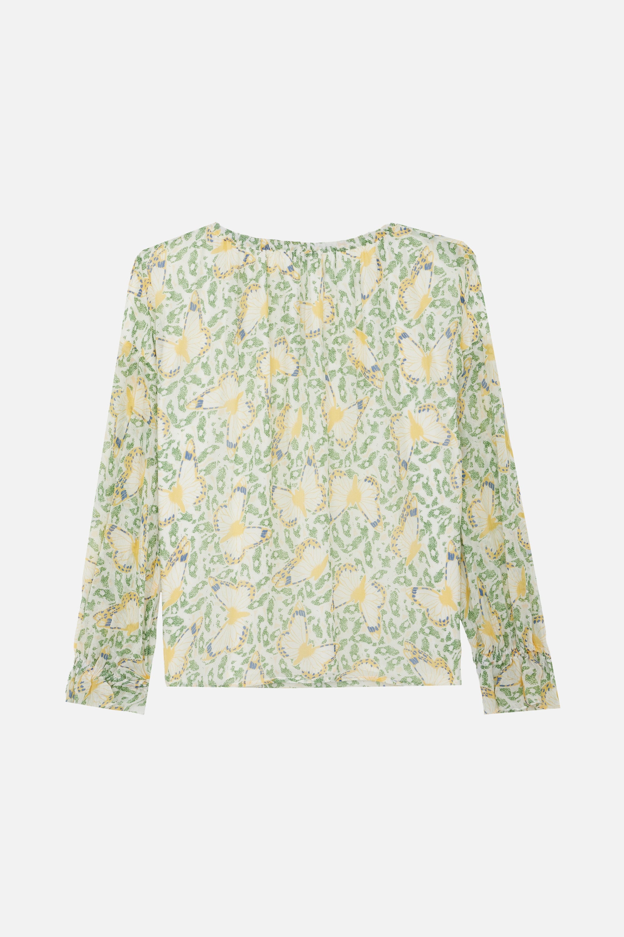 Blouse Ava à motif papillon - Lait
