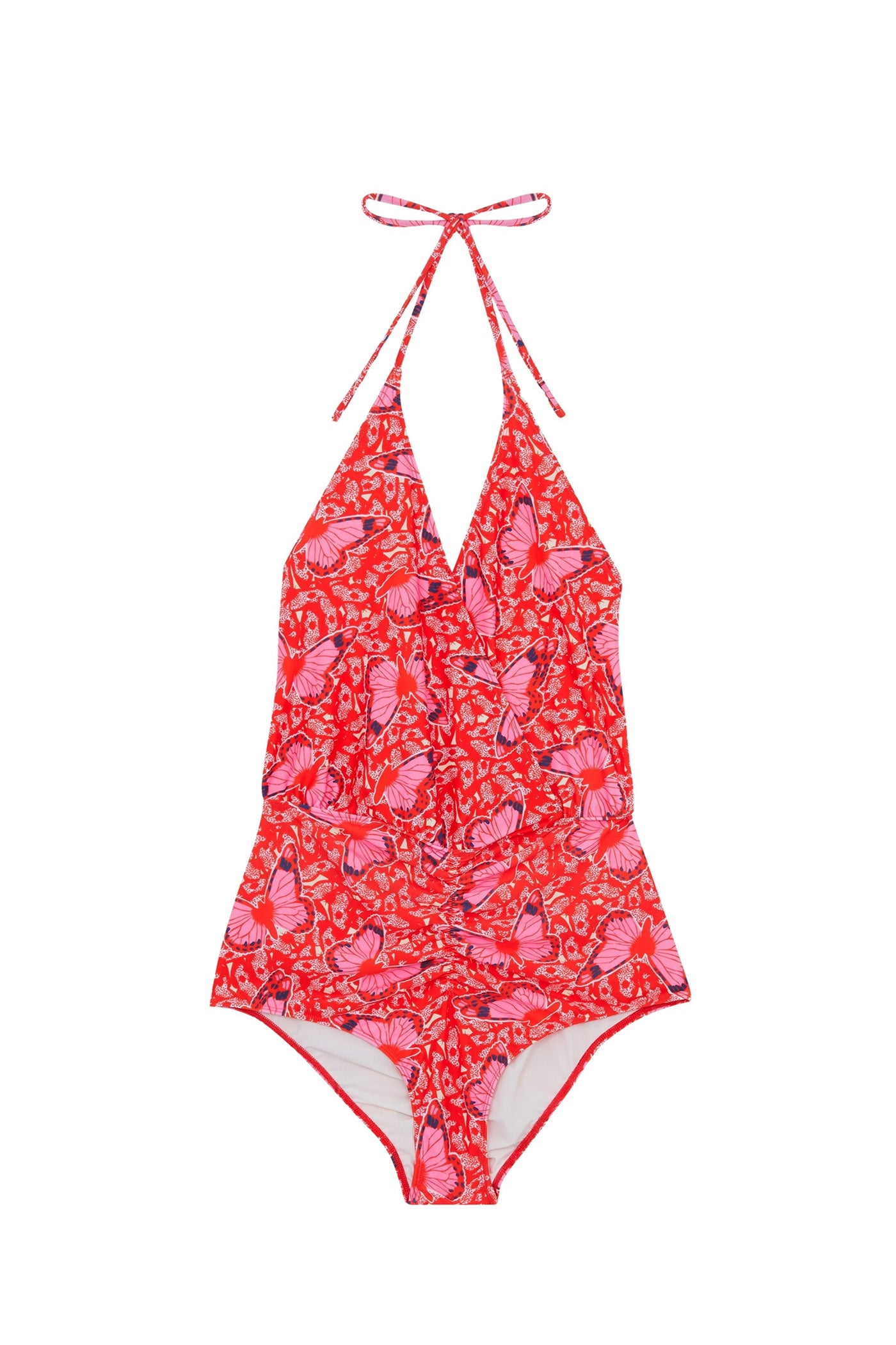 Maillot de bain Falcon à motif papillon - Rouge