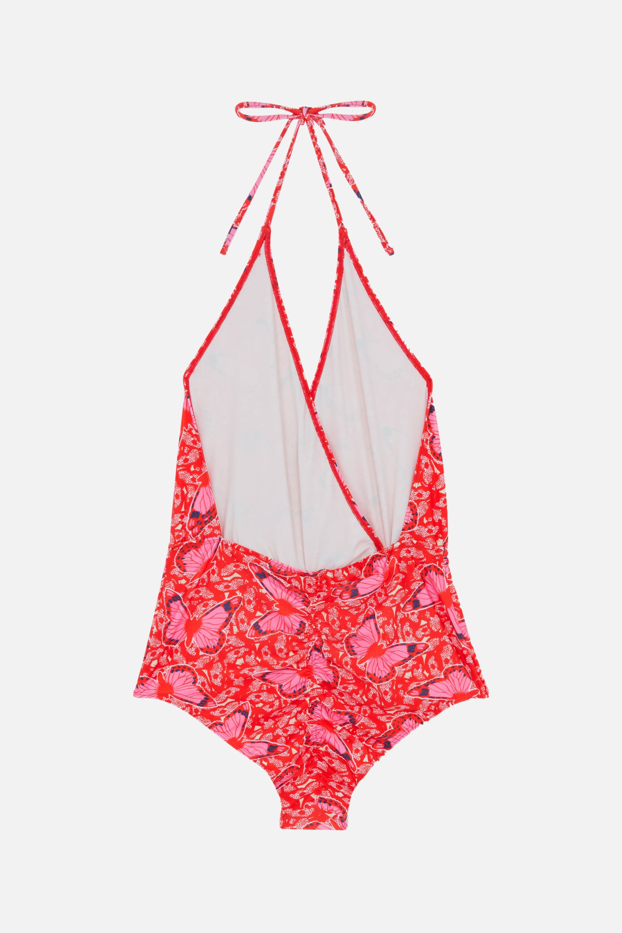 Maillot de bain Falcon à motif papillon - Rouge