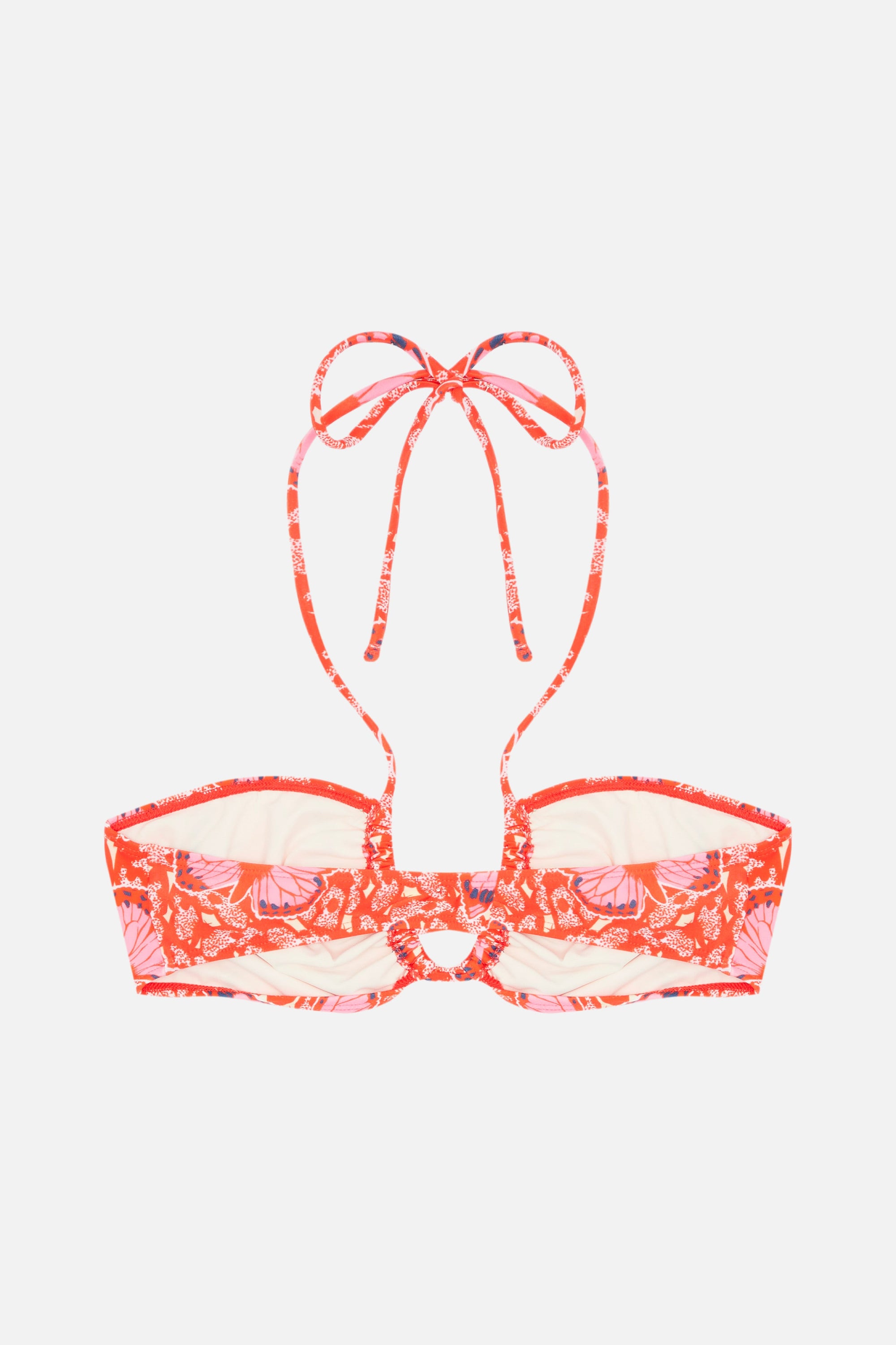 Haut de maillot Molly à motif papillon - Rouge