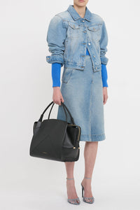 Padded Denim Jacket - Pale Blue Wash