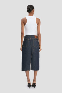 Kick Pocket Denim Skirt - Light Rinse