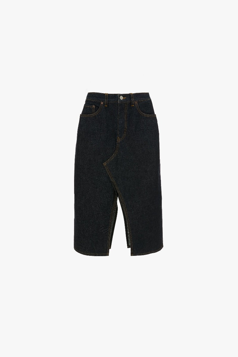 Kick Pocket Denim Skirt - Light Rinse