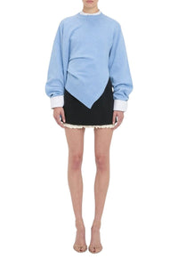 Gathered Side Jumper - Iceberg