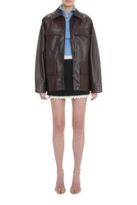 Leather Chore Jacket - Ebony