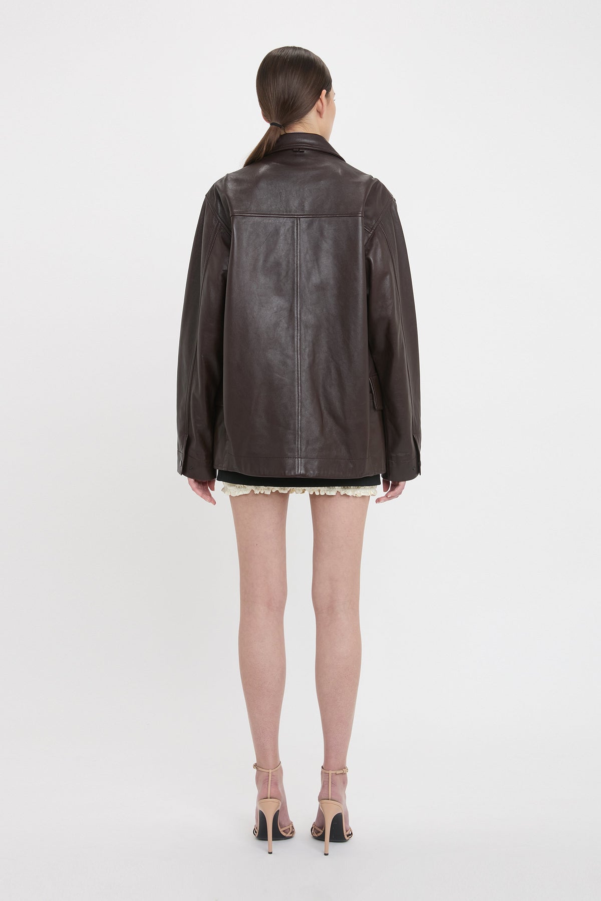Leather Chore Jacket - Ebony
